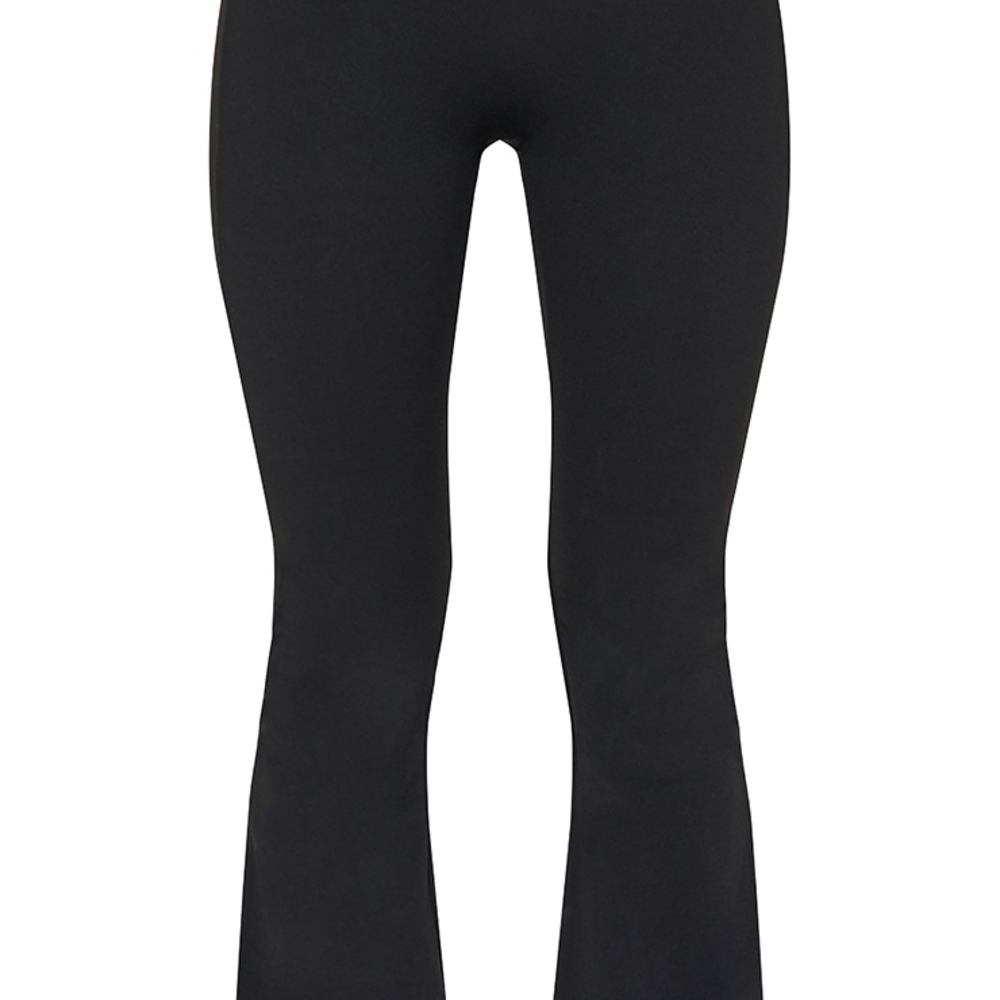 PrettyLittleThing Petite Kyleigh Black Slinky Straight Leg Trousers